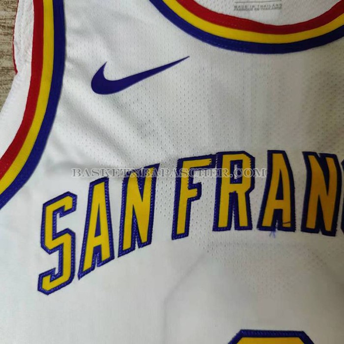 Maillot Golden State Warriors Jordan Poole NO 3 Classic Authentique Blanc